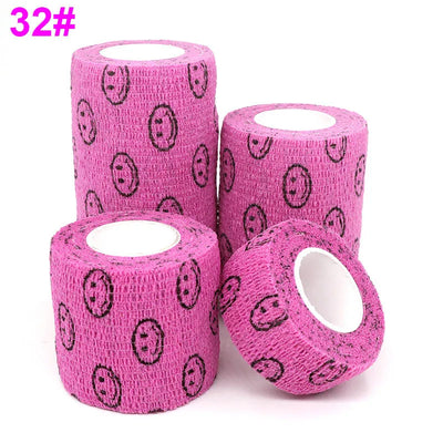 Athletic Tape Wraps for Sports, Colorful Bandage for Tattooing, Finger Joint, Knee Pet, Printed Self-Adhesive Wraps, 2.5cm-10cm