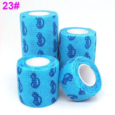 Athletic Tape Wraps for Sports, Colorful Bandage for Tattooing, Finger Joint, Knee Pet, Printed Self-Adhesive Wraps, 2.5cm-10cm