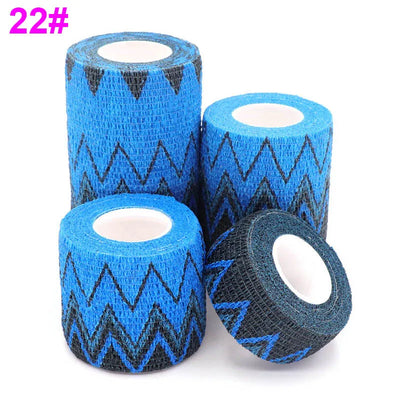 Athletic Tape Wraps for Sports, Colorful Bandage for Tattooing, Finger Joint, Knee Pet, Printed Self-Adhesive Wraps, 2.5cm-10cm