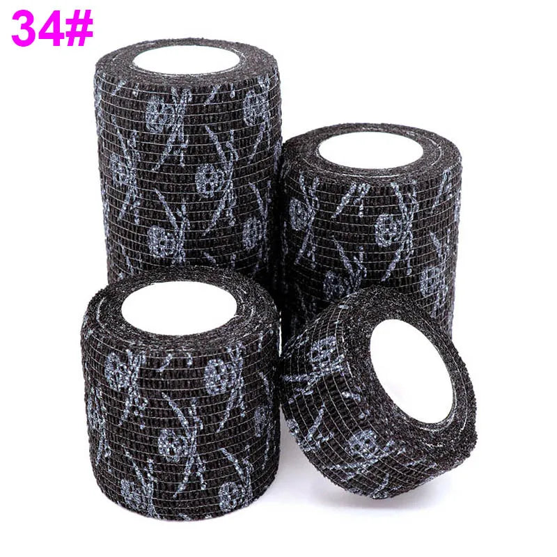 Athletic Tape Wraps for Sports, Colorful Bandage for Tattooing, Finger Joint, Knee Pet, Printed Self-Adhesive Wraps, 2.5cm-10cm