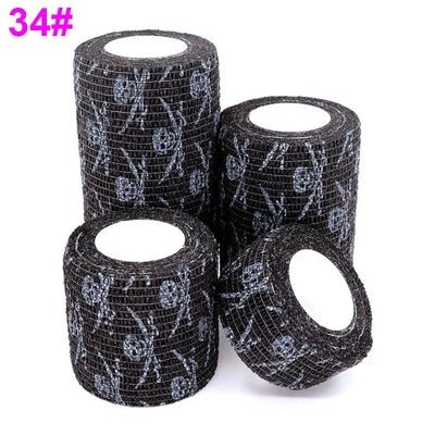 Athletic Tape Wraps for Sports, Colorful Bandage for Tattooing, Finger Joint, Knee Pet, Printed Self-Adhesive Wraps, 2.5cm-10cm