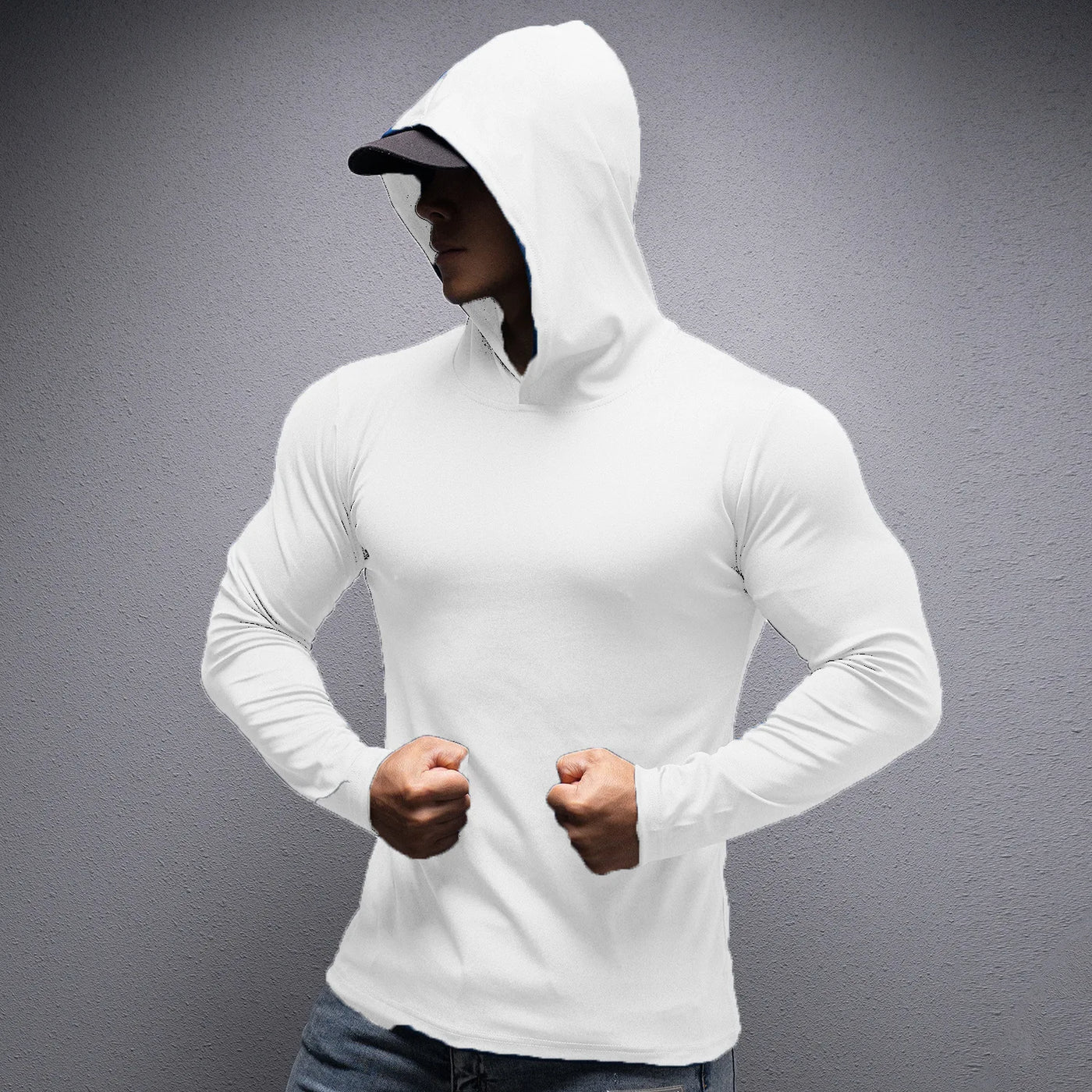 Long Sleeve Fitness Hoodie Tee