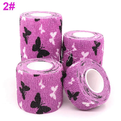 Athletic Tape Wraps for Sports, Colorful Bandage for Tattooing, Finger Joint, Knee Pet, Printed Self-Adhesive Wraps, 2.5cm-10cm