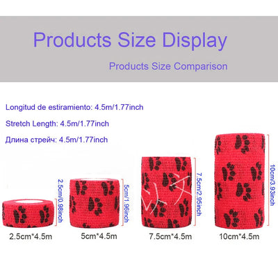 Athletic Tape Wraps for Sports, Colorful Bandage for Tattooing, Finger Joint, Knee Pet, Printed Self-Adhesive Wraps, 2.5cm-10cm