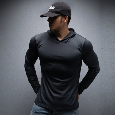 Long Sleeve Fitness Hoodie Tee