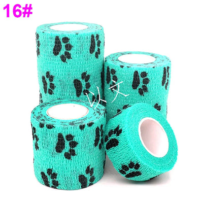 Athletic Tape Wraps for Sports, Colorful Bandage for Tattooing, Finger Joint, Knee Pet, Printed Self-Adhesive Wraps, 2.5cm-10cm